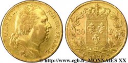 20 francs or Louis XVIII, tête nue 1820 Paris F.519/19 MBC