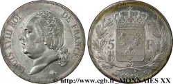 5 francs Louis XVIII tête nue 1818 Rouen F.309/29