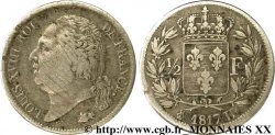 1/2 franc Louis XVIII 1817 La Rochelle F.179/11