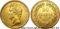 20 francs or Louis-Philippe, Tiolier, tranche inscrite en relief 1831 Rouen F.525/3