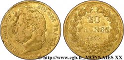 20 francs Louis-Philippe, Domard 1834 Lille F.527/10 XF
