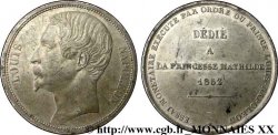 Essai monétaire au module de 5 francs, Louis-Napoléon Bonaparte, par Caqué 1852 Paris VG.3303 var. TTB