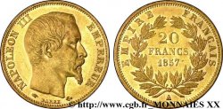 20 francs or Napoléon III, tête nue 1857 Paris F.531/12
