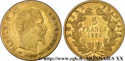 5 francs or Napoléon III tête nue, grand module 1856 Paris F.501/2