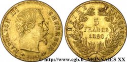 5 francs or Napoléon III tête nue, grand module 1860 Paris F.501/10