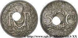 5 centimes Lindauer petit module, trou décentré 1936 Paris F.122/19 var.