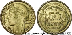 Essai - piéfort de 50 centimes Morlon, avec raisin, sans fruit 1931 Paris F.192/1P