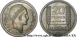 ALGÉRIE - QUATRIÈME RÉPUBLIQUE Essai - piéfort de 20 francs Turin 1949 Paris