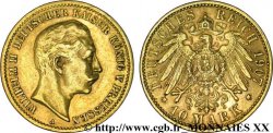 ALEMANIA - REINO DE PRUSIA - GUILLERMO II 10 marks or, 2e type 1907 Berlin