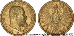 ALLEMAGNE - ROYAUME DE WURTTEMBERG - GUILLAUME II 20 marks or, 3e type 1900 Stuttgart