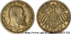 ALLEMAGNE - ROYAUME DE WURTTEMBERG - GUILLAUME II 10 marks or 1905 Stuttgart