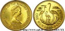 BAHAMAS - ÉLISABETH II 100 dollars or 1973-1975 Monnaie de Paris
