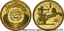 ÉGYPTE - RÉPUBLIQUE D ÉGYPTE Livre (pound), or jaune, troisième anniversaire de la Révolution AH 1374 = 1955