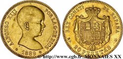 SPAIN - KINGDOM OF SPAIN - ALFONSO XIII 20 pesetas 1889 Madrid