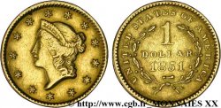 UNITED STATES OF AMERICA 1 dollar Or Liberty head 1er type 1849-1854 1851 Philadelphie