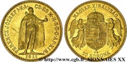HONGRIE - ROYAUME DE HONGRIE - FRANÇOIS-JOSEPH Ier 10 korona en or 1911 Kremnitz