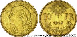 SUISSE - CONFÉDÉRATION HELVÉTIQUE 10 francs or Vreneli 1915 Berne