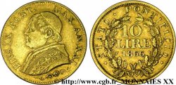 VATICAN - PIE IX 10 lires 1866 Rome