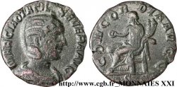 OTACILIA SEVERA Moyen bronze, dupondius ou as, (MB, Æ 24) TTB