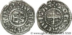 LANGUEDOC - COMTÉ DE TOULOUSE - ALPHONSE DE POITIERS Denier mansois TTB+