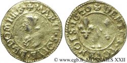 DOMBES - PRINCIPAUTÉ DE DOMBES - MARIE DE BOURBON-MONTPENSIER Essai du denier tournois en argent doré TB