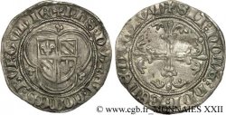DUCHY OF BURGUNDY - PHILIPPE LE BON Blanc à l’écu de Bourgogne dans un trilobe