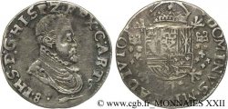 PAYS-BAS ESPAGNOLS - COMTÉ D ARTOIS - PHILIPPE II D ESPAGNE Cinquième d’écu Philippe TTB