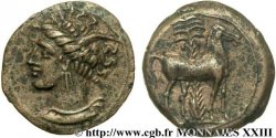 ZEUGITANE - CARTHAGE Unité de bronze, (PB, Æ 17)
