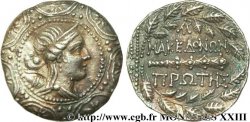 MACÉDOINE - AMPHIPOLIS Tétradrachme stéphanophore TTB+