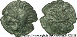 GALLIEN - BELGICA - BELLOVACI (Region die Beauvais) Bronze au coq à tête humaine