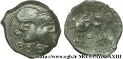 GALLIA BELGICA - SUESSIONES (Región de Soissons) Bronze à la tête janiforme, classe II