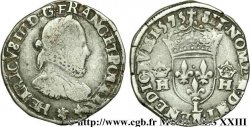 HENRI III Teston 3e type, col fraisé 1575 Bayonne