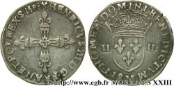 HENRI III Quart d écu, croix de face 1588 Toulouse