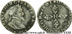 HENRI IV LE GRAND Demi-franc, type de Troyes 1603 Troyes