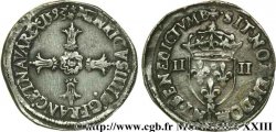 HENRI IV LE GRAND Quart d écu, croix feuillue de face 1593 Montpellier