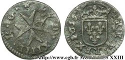 LOUIS XIV THE SUN KING Liard de Lyon à la croix du Saint-Esprit 1655 Lyon