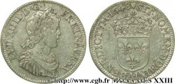 LOUIS XIV THE SUN KING Quart d écu à la mèche longue 1648 Paris