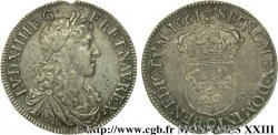 LOUIS XIV LE GRAND OU LE ROI SOLEIL Demi-écu au buste juvénile, 1er type 1661 Rennes TTB+