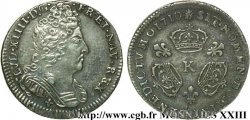 LOUIS XIV THE SUN KING Dixième d écu aux trois couronnes 1710 Bordeaux