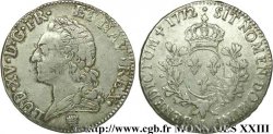 LOUIS XV DIT LE BIEN AIMÉ Écu dit  à la vieille tête  1772 Limoges TB+/TTB