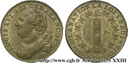 LOUIS XVI (MONARQUE CONSTITUTIONNEL) 12 deniers dit au faisceau , type FRANCOIS 1791 Paris, Monnaie de Matignon