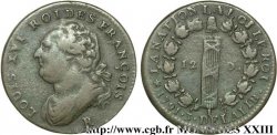 LOUIS XVI (MONARQUE CONSTITUTIONNEL) 12 deniers dit au faisceau , type FRANCOIS 1791 Orléans