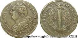 LOUIS XVI (MONARQUE CONSTITUTIONNEL) 6 deniers dit au faisceau , type FRANÇAIS 1792 Strasbourg