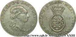 ALLEMAGNE - SCHLESWIG-HOLSTEIN - CHRISTIAN VII DE DANEMARK Speciedaler ou pièce de 60 schilling 1788 Altona
