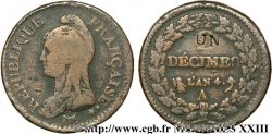 Un décime Dupré, modification du 2 décimes 1796 Paris F.127/1 BC