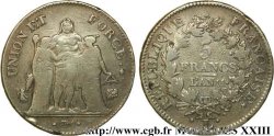 5 francs Union et Force, Union serré, seulement glands intérieurs 1803 Bayonne F.300/15