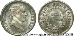 Demi-franc Napoléon Ier tête laurée, Empire français 1814 Paris F.178/63 SPL