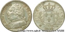 5 francs Louis XVIII, buste habillé 1814 Bayonne F.308/8