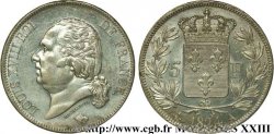 5 francs Louis XVIII, tête nue 1824 Paris F.309/88 SUP