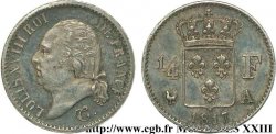 1/4 franc Louis XVIII  1817 Paris F.163/1 SPL